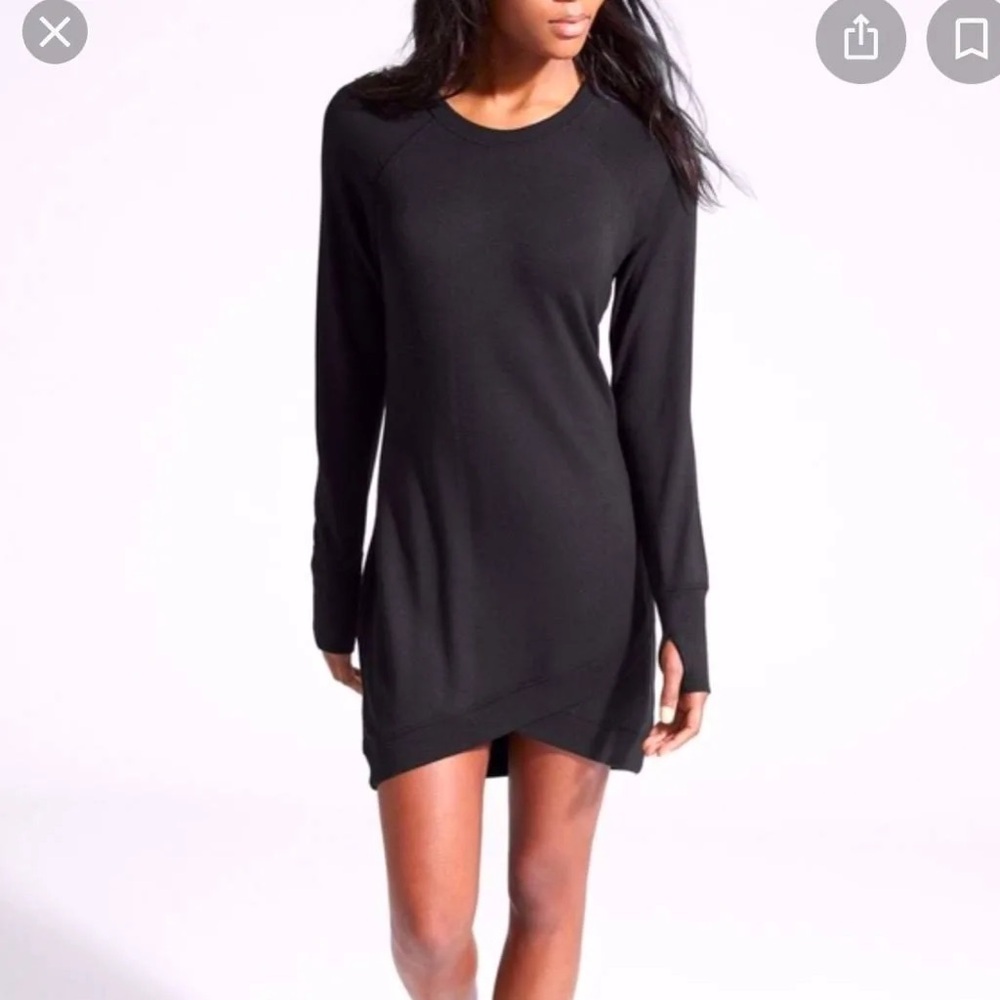 ATHLETA CRISS CROSS MODAL SWEATSHIRT DRESS